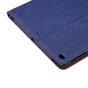 Denim leer case hoes iPad 2017 2018 - Blauw Bruin