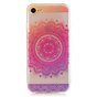 Transparante Mandala iPhone 7 8 SE 2020 SE 2022 TPU hoesje - Roze Paars