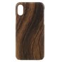 Hout hardcase nerven hoesje iPhone X XS - bruin