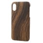 Hout hardcase nerven hoesje iPhone X XS - bruin