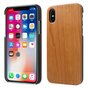 Kersenhout hoesje iPhone X XS hardcase - bruin