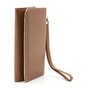 Universele wallet smartphone hoes portemonnee lederen bookcase - Bruin