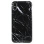 Marmer hoesje TPU marble case iPhone X XS - Zwart