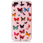 Vlinders TPU hoesje transparant case iPhone 7 Plus 8 Plus - Kleurrijk