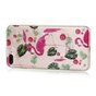 Flamingo tropische glitter TPU hoesje iPhone 7 Plus 8 Plus - Doorzichtig Roze Groen