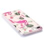 Flamingo tropische glitter TPU hoesje iPhone 7 Plus 8 Plus - Doorzichtig Roze Groen