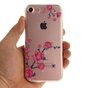 Doorzichtig Bloesemtakken iPhone 7 8 SE 2020 SE 2022 TPU hoesje - Roze Paars