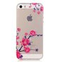 Transparant Bloesemtakken TPU iPhone 5 5s SE 2016 hoesje - Roze Paars