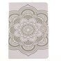 Mandala Lederen Wallet iPad Air 3 (2019) &amp; iPad Pro 10.5 inch case - Wit Standaard