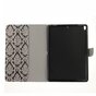 Damascus print iPad Air 3 (2019) &amp; iPad Pro 10.5 inch (2017) Lederen case en cover - Zwart Wit