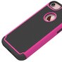 iPhone 7 8 tweedelig Kunststof Siliconen hoesje nopjes - Roze Zwart
