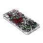 Transparant Kanten Bloemen Vlinder Hoesje TPU iPhone XR - Zwart Rood