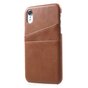 Duo Cardslot Wallet Pasjes Hoes iPhone XR - Bruin