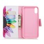Bookcase Portemonnee Bloemen Hoesje wallet iPhone XR - Wit Roze
