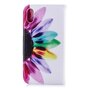 Bookcase Portemonnee Bloemen Hoesje wallet iPhone XR - Wit Roze