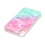 Marmer TPU Hoesje Transparant iPhone XR - Blauw Roze