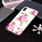 Glow In The Dark TPU Hoesje rozen iPhone XR - Wit Roze