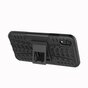 Shockproof Autoband hoesje TPU iPhone XR Case met Standaard - Zwart