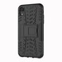 Shockproof Autoband hoesje TPU iPhone XR Case met Standaard - Zwart