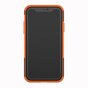 Shockproof Autoband hoesje TPU iPhone XR Case met Standaard - Oranje