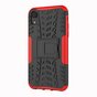 Shockproof Autoband hoesje TPU iPhone XR Case met Standaard - Rood