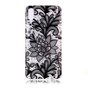 Doorzichtig Henna Bloemen iPhone XS Max TPU hoesje - Zwart