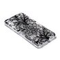 Doorzichtig Henna Bloemen iPhone XS Max TPU hoesje - Zwart