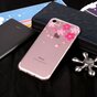 Flexibele Doorzichtige Bloemen Case iPhone 7 8 SE 2020 SE 2022 - Roze