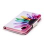 Bookcase Portemonnee Bloemen Hoesje wallet iPhone XR - Wit Roze