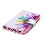 Bookcase Portemonnee Bloemen Hoesje wallet iPhone XR - Wit Roze