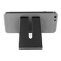 Mobiel / GSM design standaard universeel aluminium geschikt voor iPhone bureau houder - mat zwart