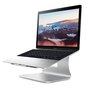 Bestand standaard Aluminium Design Ergonomische Laptop houder geschikt voor MacBook - Zilver