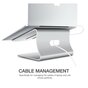 Bestand standaard Aluminium Design Ergonomische Laptop houder geschikt voor MacBook - Zilver