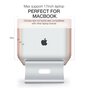 Bestand standaard Aluminium Design Ergonomische Laptop houder geschikt voor MacBook - Zilver