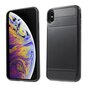 Secret pasjeshouder hoesje iPhone XS Max hardcase portemonnee wallet - Zwart