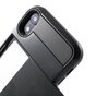 Secret pasjeshouder hoesje geschikt voor iPhone XR hardcase portemonnee wallet - Zwart