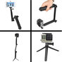 Vouwbare Grip 3-in-1 Selfie Stick Tripod Camerahouder Monopod Steadycam - GoPro DLSR