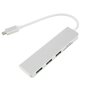 Multifunctionele 5-in-1 USB-C Hub met TF SD Card Reader 3 USB 3.0 voor MacBook - Aluminium