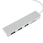 Multifunctionele 5-in-1 USB-C Hub met TF SD Card Reader 3 USB 3.0 voor MacBook - Aluminium
