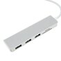 Multifunctionele 5-in-1 USB-C Hub met TF SD Card Reader 3 USB 3.0 geschikt voor MacBook - Aluminium