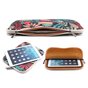 Insteekhoes sleeve tablet etui canvas bladeren kleurrijk universeel tablet iPad - Zwart