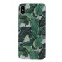 Bladeren groen TPU Case iPhone X XS - Groen Hoesje