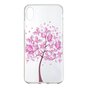 Roze Bloemen Boom TPU iPhone XR hoesje Cover - Transparant Case