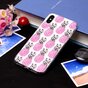 Roze Ananas TPU Zacht hoesje iPhone XS Max cover - Wit Case