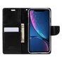 Mercury Goospery Kunstleer Wallet case iPhone XS Max - Zwart