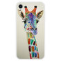 Zacht TPU hoesje met giraffe print iPhone XR case - Transparant