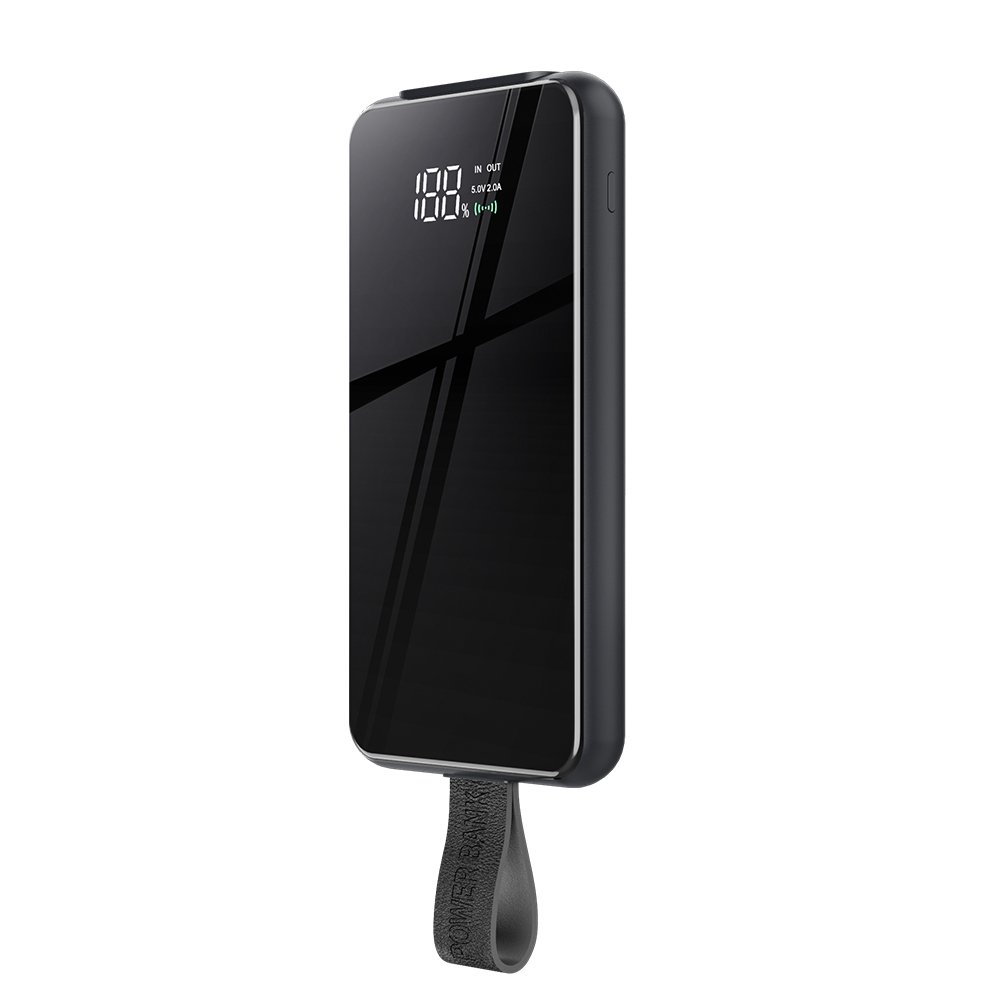 Plicht Ijveraar Neem de telefoon op Remax Power Bank 10.000 mAh Powerbank met Qi-technologie ingebouwd - Zwart  USB-C USB-A