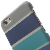 Glow in the Dark hoesje iPhone 6 / 6s - Blauw Grijs gestreepte cover_