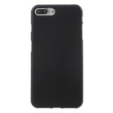 Zwart silicone hoesje iPhone 7 Plus 8 Plus Black cover Effen gekleurd_