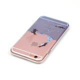 Doorzichtig pinguin hoesje iPhone 6 6s TPU silicone cover zee transparant blauw_